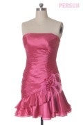 Sexy Sheath Strapless Ruffle Pleated Prom / Cocktail Dress