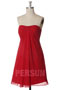 Ruched Sweetheart Knee Length Chiffon A line Formal Dress