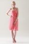 Sweet Ruched Flower Sweetheart Knee Length Chiffon A line Formal Dress
