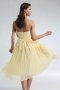 Pleated Sweetheart Knee Length Chiffon A line Prom Dress