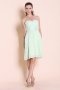 Ruched Flower Sweetheart Chiffon Knee Length A line Formal Dress