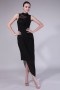 Chic Column Black Lace Pieces High Neck Formal Dress