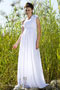 Modern Chiffon One Shoulder White A Line Evening Dress