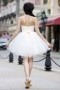 Chic Empire Boat neck Bouffant Tulle Short Cocktail Dress