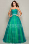 Pleats Beading Sweetheart Tulle Ball Gown Evening Dress