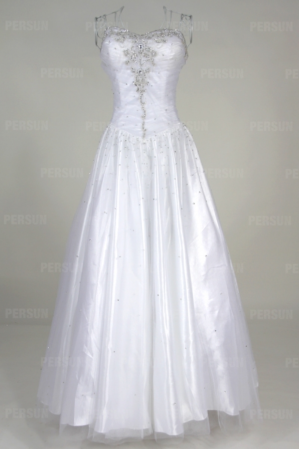 Beading Sequins Sweetheart Tulle Ball Gown Formal Dress