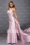 Sexy Beading Ruching Straps Satin A line Evening Dress