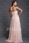 A line Sweetheart Strapless Cross Ruched Chiffon Long Prom Dress