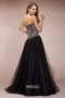 Sexy A line Sweetheart Strapless Boning Beading Tulle Long School Formal Dress