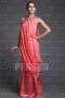 Sheath One Shoulder Beading Pleats Side slip India Sytle Chiffon Long School Formal Dress