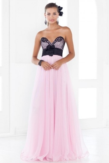 lace chiffon pink bridesmaid dress