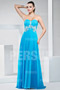 Gorgeous Exquisite Chiffon Sweetheart Beading Ruching A line Long Prom Dress