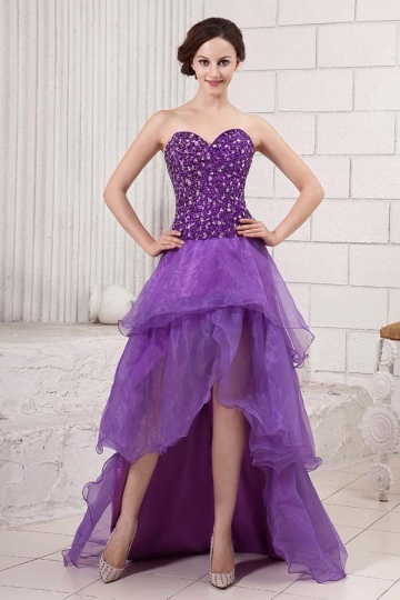 Beautiful Organza Sweetheart High Low Prom Dress Ppcg2238 Persuncc 8193