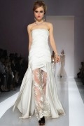 Fashion Silk Like Satin Lace Ruching Mermaid Prom / Evening Dress