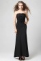 Long Red Mermaid Chiffon Strapless Ruched Formal Dress