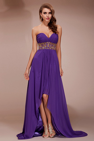 purple formal dress