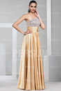 Gorgeous One shoulder Sequined Golden School Formal Dress