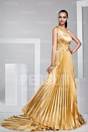 Gorgeous One shoulder Pleated Pageant Formal Evening Dress