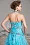 Open back V neck Ruffles Full Length Formal Dress
