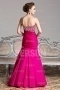 Elegant Beading Mermaid Taffeta Pink Tone Formal Dress
