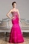 Elegant Beading Mermaid Taffeta Pink Tone Formal Dress