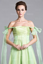 Off shoulder Green tone Formal Evening Dress