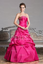 Fuchsia princess School Formal Dress with embroidery and ruching details