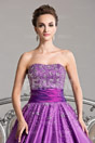Purple tone princess dress with beaded top and sequins ornaments