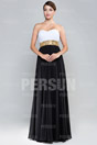 Color blocked Formal Dress with Sequin Waistline