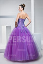 Purple tone Formal Gown with taffeta top