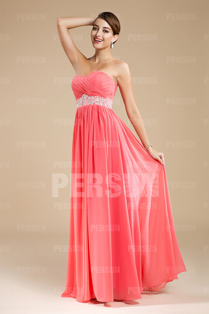 Sexy Simple Strapless Ruching Full Length Prom Dress