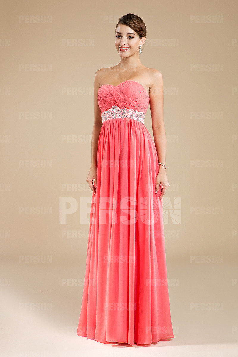 Sexy Simple Strapless Ruching Full Length Formal Dress