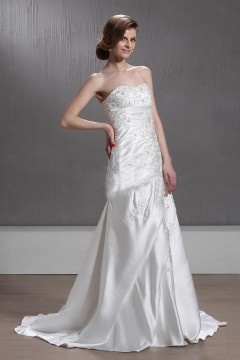 Atractivo Vestido de Novia con Escote Corazón Corte A/Corte Princesa