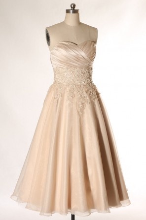 Beading Sweetheart Organza A line Formal Gown Persun