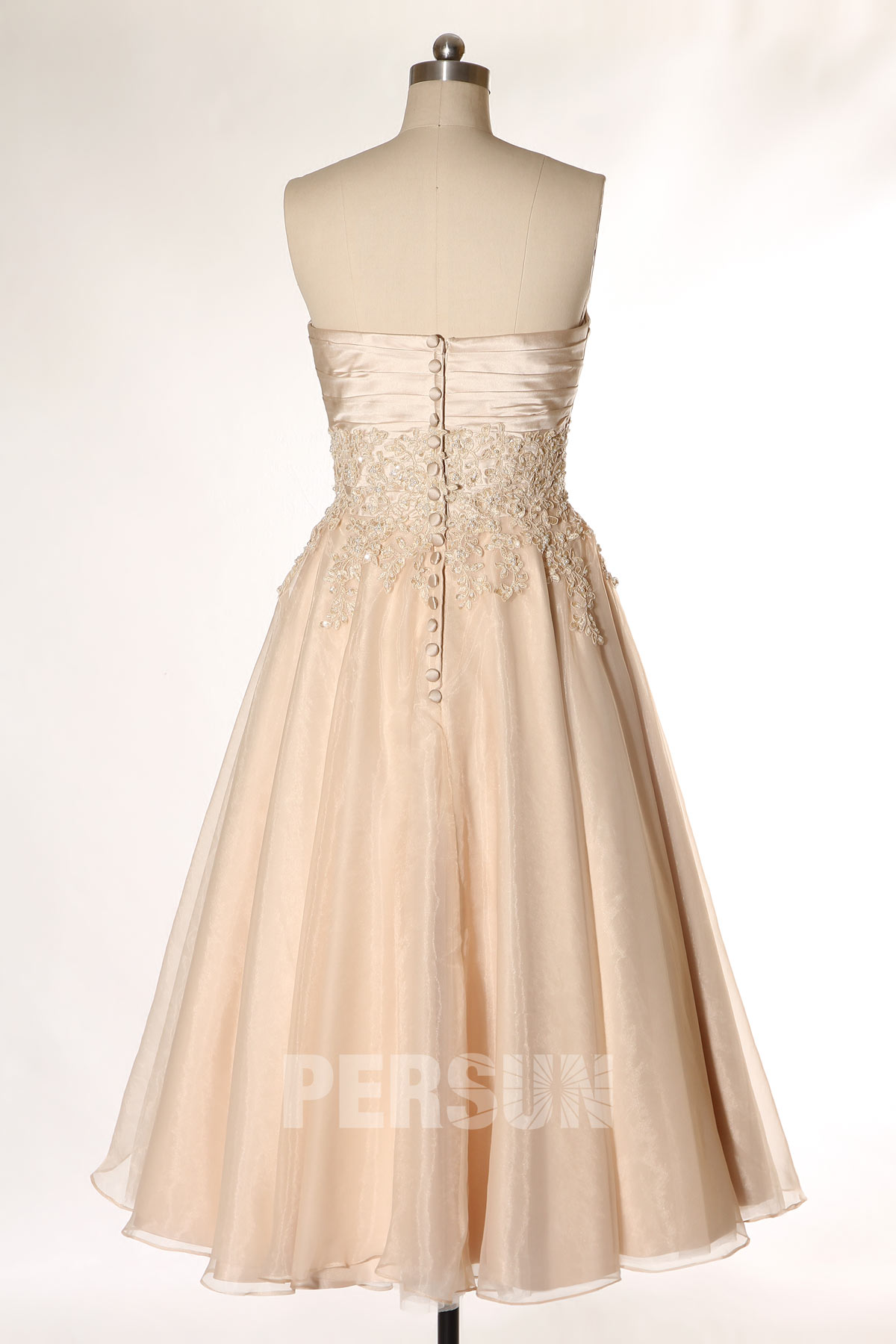 Beading Sweetheart Organza A line Formal Gown Persun