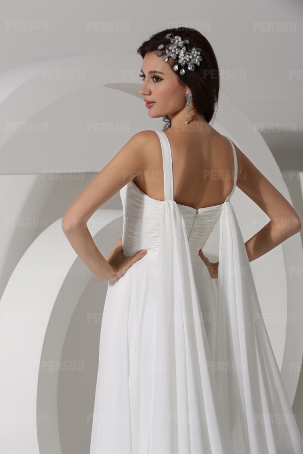 Beading Straps Chiffon A line Formal Gown