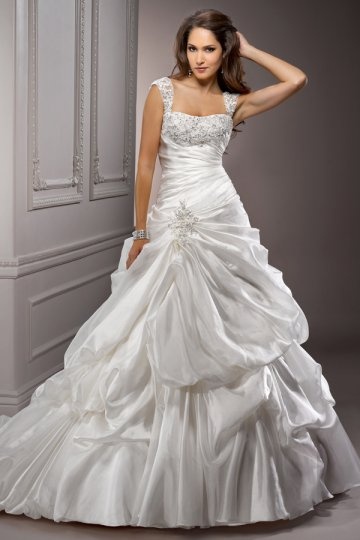 color wedding dress with pick up