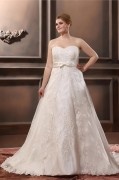 Organza Applique Sweetheart Plus Size Wedding Dresses