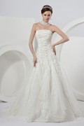 Pleated Halter Court A line Bridal Gown Wedding Dress