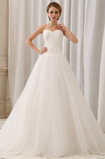 Hoylake Elegant Court Train Organza Wedding Gown Persun