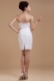 Simple Satin Lace Strapless Short Mini Formal Gown