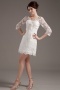 Vintage Lace Embroidery Short Mini Formal Gown