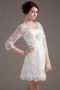 Vintage Lace Embroidery Short Mini Formal Gown