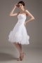 Organza Strapless Layered Short Formal Gown