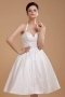 Sexy Ruched Halter Taffeta Short Formal Gown Persun