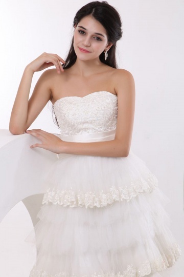 Strapless Short Bridal Gown Wedding Dress