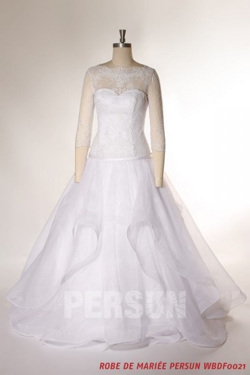 Modernes langes weißes Bodenlanges Prinzessin Stil Brautkleider Persun