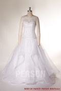 Bateau Lace Floor Length Princess Wedding Dress