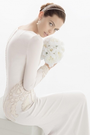 Schönes Ivory Brautkleider mit Ärmeln Online Günstig Sale