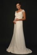 Vintages A-Linie Herz-Ausschnitt Empire Brautkleider aus Spitze